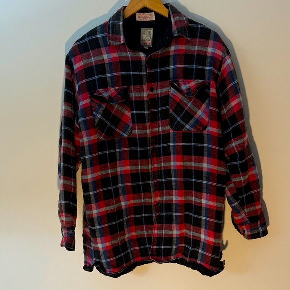 ✅ OUTDOOR EXCHANGE Vintage Outdoor Insulated Plaid Coat Button Up Shirt Jacket - Picture 1 of 5